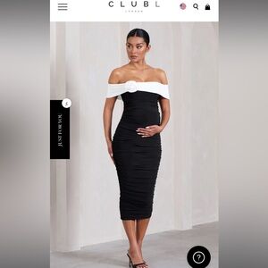 EUC Club London black and white maternity dress